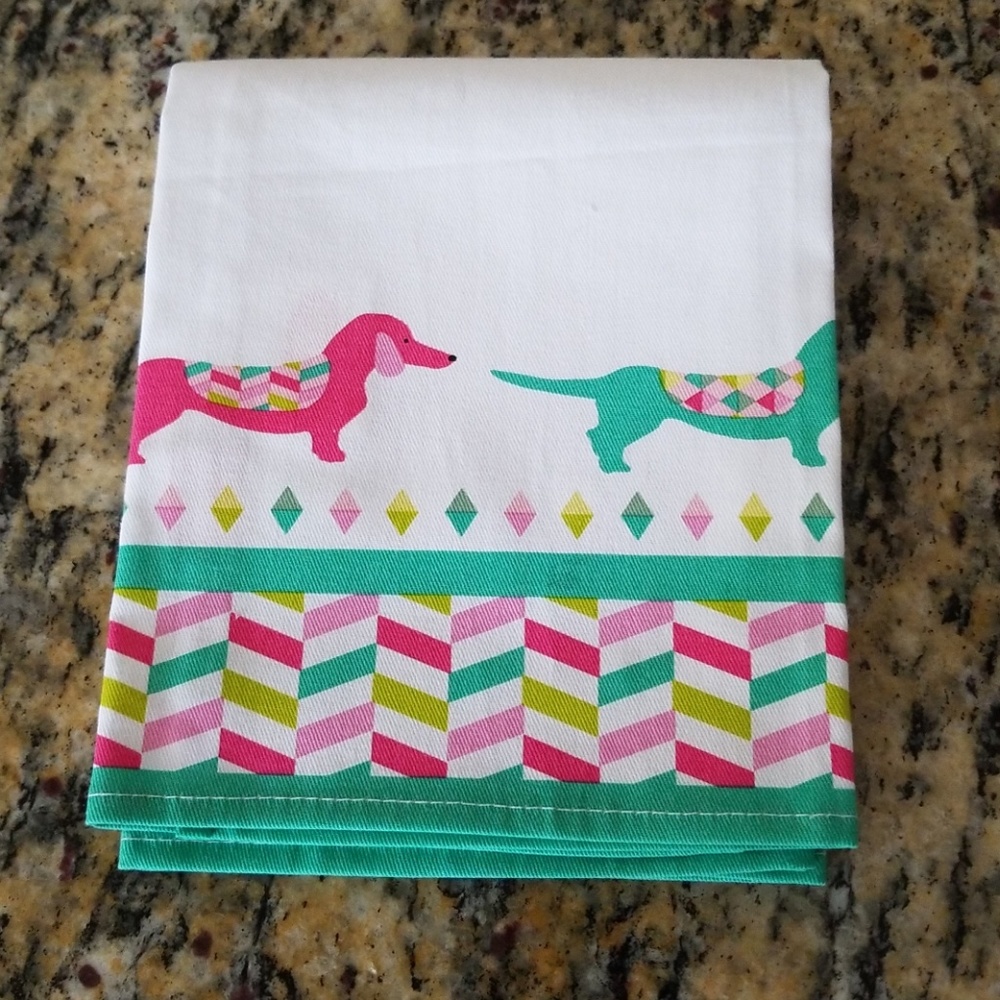 Set of 3 dachshund kitchen towels